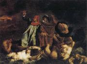 Eugene Delacroix The Bark of Dante France oil painting artist